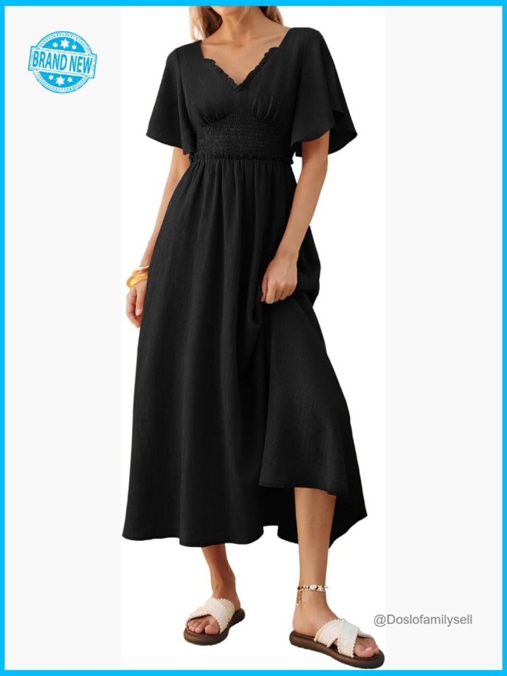 Short Sleeve Maxi Dress with Pockets Flowy Elegant Summer Casual Beach Wear